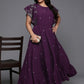 Ahalyaa Women's Traditional wear Ethnic Dress - Burgundy | Swadesiicart