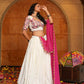AI Fashion Off White Crepe Designer Navratri Wear Lehenga Choli Collection