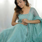 Joban Fashion Sky Kurta Set Organza Sequin Embroidery Work - Swadesiicart