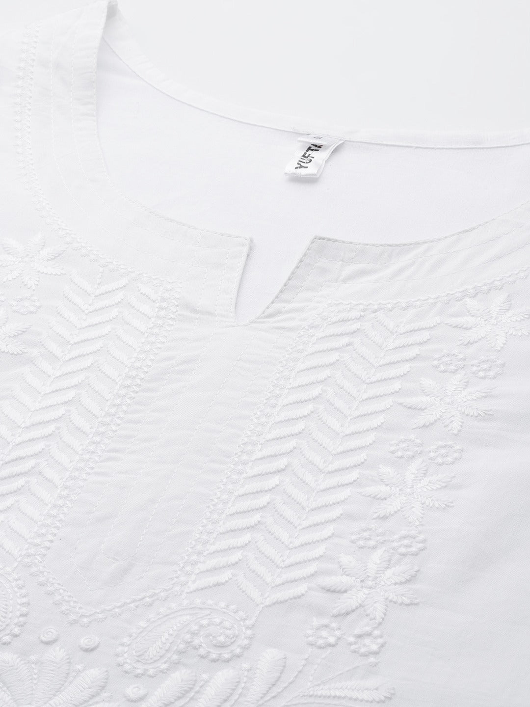 Yufta Embroidered Cotton Kurta - Swadesiicart