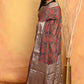 Very Much Indian Modal Silk Ajrakh Handblock Printed Natural Dyes With Designer Border Saree - Maroon | Swadesiicart