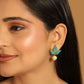 Nuyug 22K Gold Plated Cerulean Studs | Swadesiicart