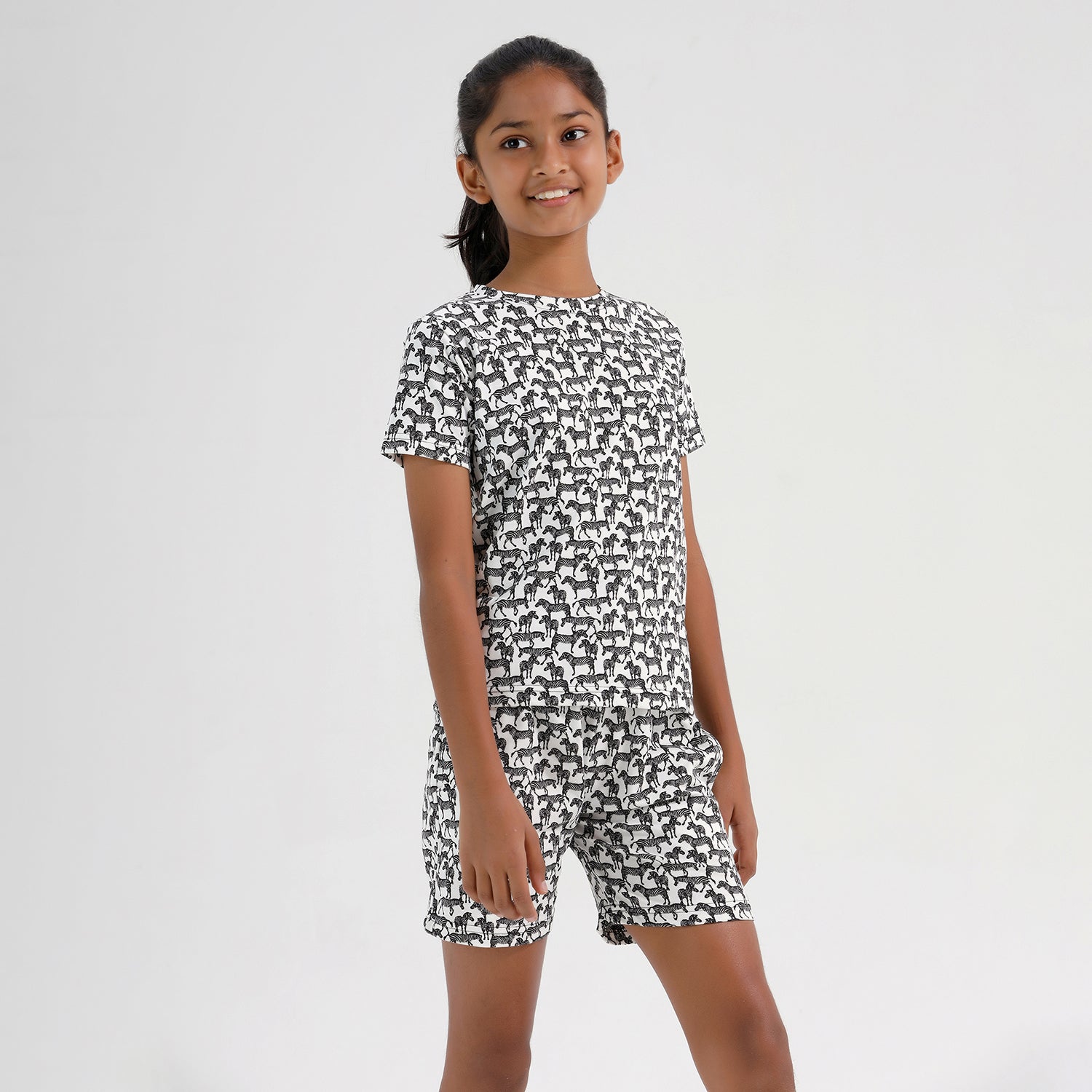 Chilins Kids Girls Cotton Co-ord set Printed - Swadesiicart