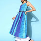 Ahalyaa Women's Royal Blue Crepe Digital Printed Kurta Palazzo Set | Swadesiicart