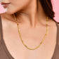 VOJ Women Gold-Polished Pipe Chain | Swadesiicart