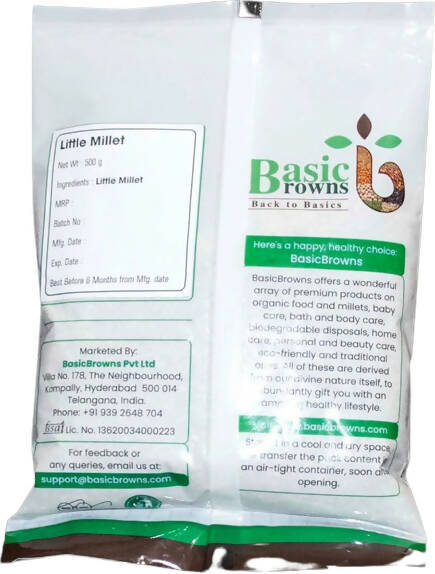 BasicBrowns Little Millet / Samalu - Swadesiicart