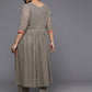 Ahalyaa Women's Traditional wear Kurta Set - Grey | Swadesiicart