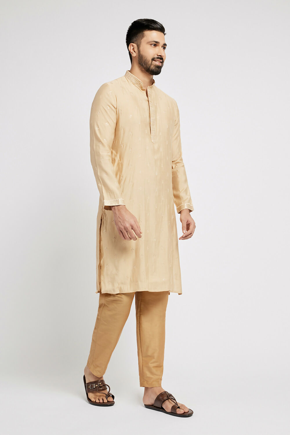 Ethnic India Beige solid Pant for Men | Swadesiicart