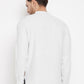 Even Apparels Cream Acrylic Short Men's Kurta With Band Collar | Swadesiicart