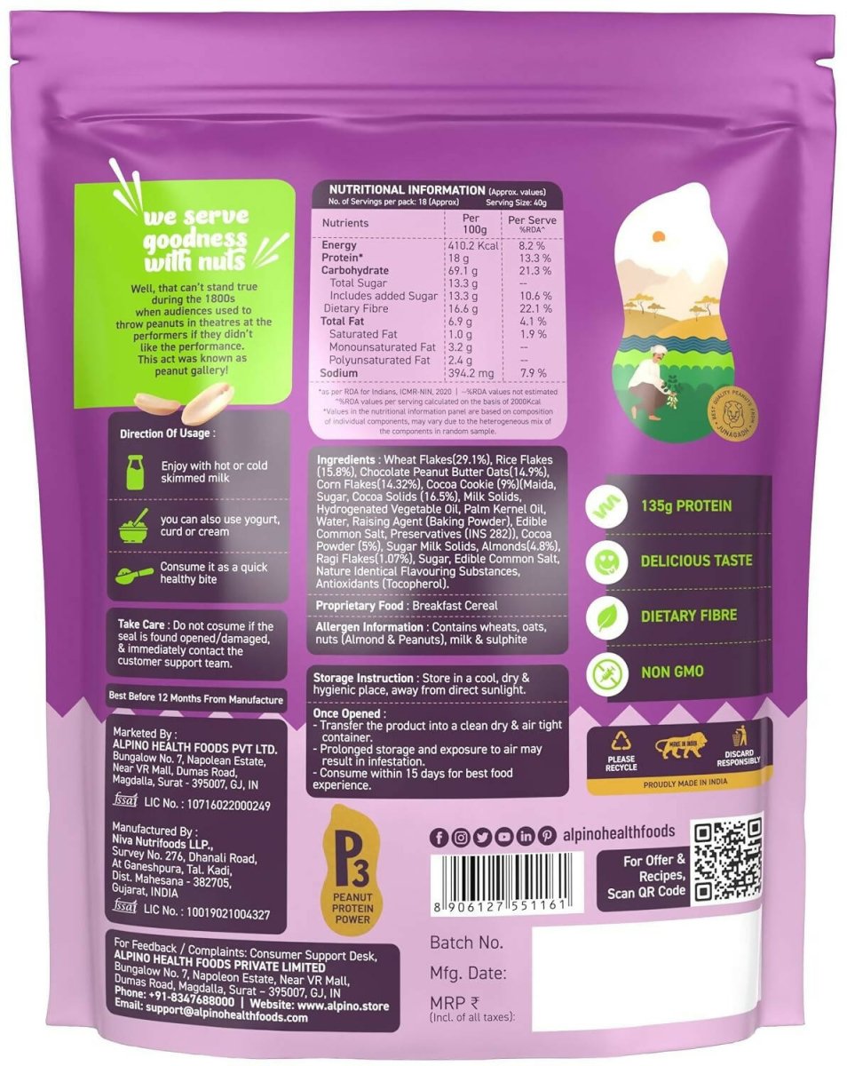 Alpino Chocolate Super Muesli Nuts & Cookies - Swadesiicart