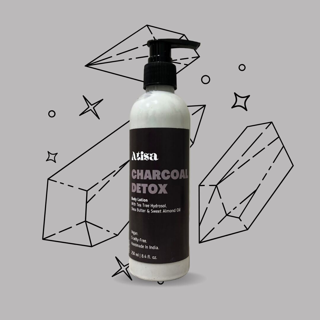 Atisa Charcoal Detox Body Lotion | Swadesiicart