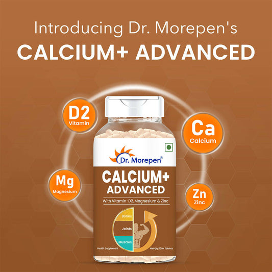 Dr. Morepen Calcium+ Advanced Tablets with Vitamin - D2, Magnesium & Zinc - Swadesiicart