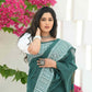 Beatitude Green Cotton Jacqaurd Border Tangail Handloom Saree