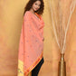 Very Much Indian Handloom Pure Cotton Paithani Dupatta Orange | Swadesiicart