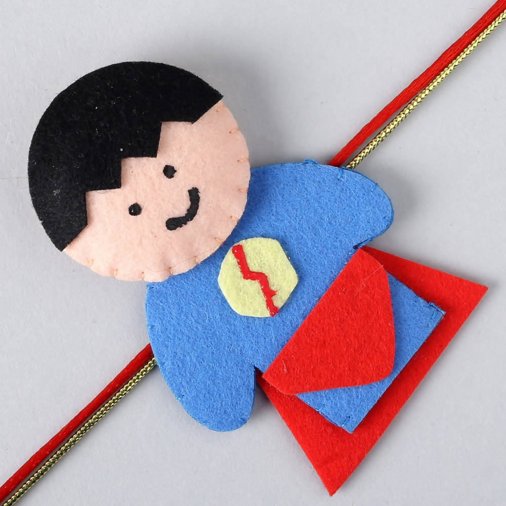 Superman Kids Rakhi & Besan Laddoos | Swadesiicart