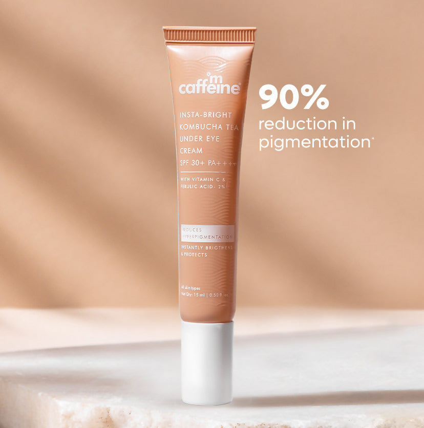 mCaffeine Insta-Bright Kombucha Tea Under Eye Cream SPF 30+ PA++++ - Swadesiicart
