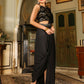 Janasya Black Georgette Sequined Saree and Blouse | Swadesiicart
