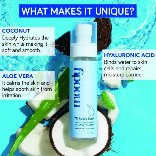 Moody 7D Hydro Burst Moisture Magnet Essence Face Mist - Swadesiicart