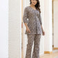 Yufta Ethnic Motifs Print Grey Cotton A-Line Co-Ord Set - Swadesiicart
