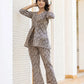 Yufta Ethnic Motifs Print Grey Cotton A-Line Co-Ord Set - Swadesiicart
