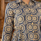 Yufta Ethnic Motifs Print Navy Blue Cotton Co-Ord Set - Swadesiicart