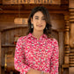 Yufta Ethnic Motifs Print Pink Cotton Co-Ord Set - Swadesiicart