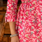 Yufta Ethnic Motifs Print Pink Cotton Co-Ord Set - Swadesiicart