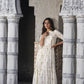 Ahalyaa Tropical Printed Gathered Empire Ethnic Dress | Swadesiicart
