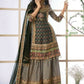 Anaita Black Heavy Crepe Silk Ready Made Suit with Multi Digital Printed & Aari Work