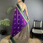 Joban Fashion Purple Banarasi Soft Silk Woven Saree | Swadesiicart