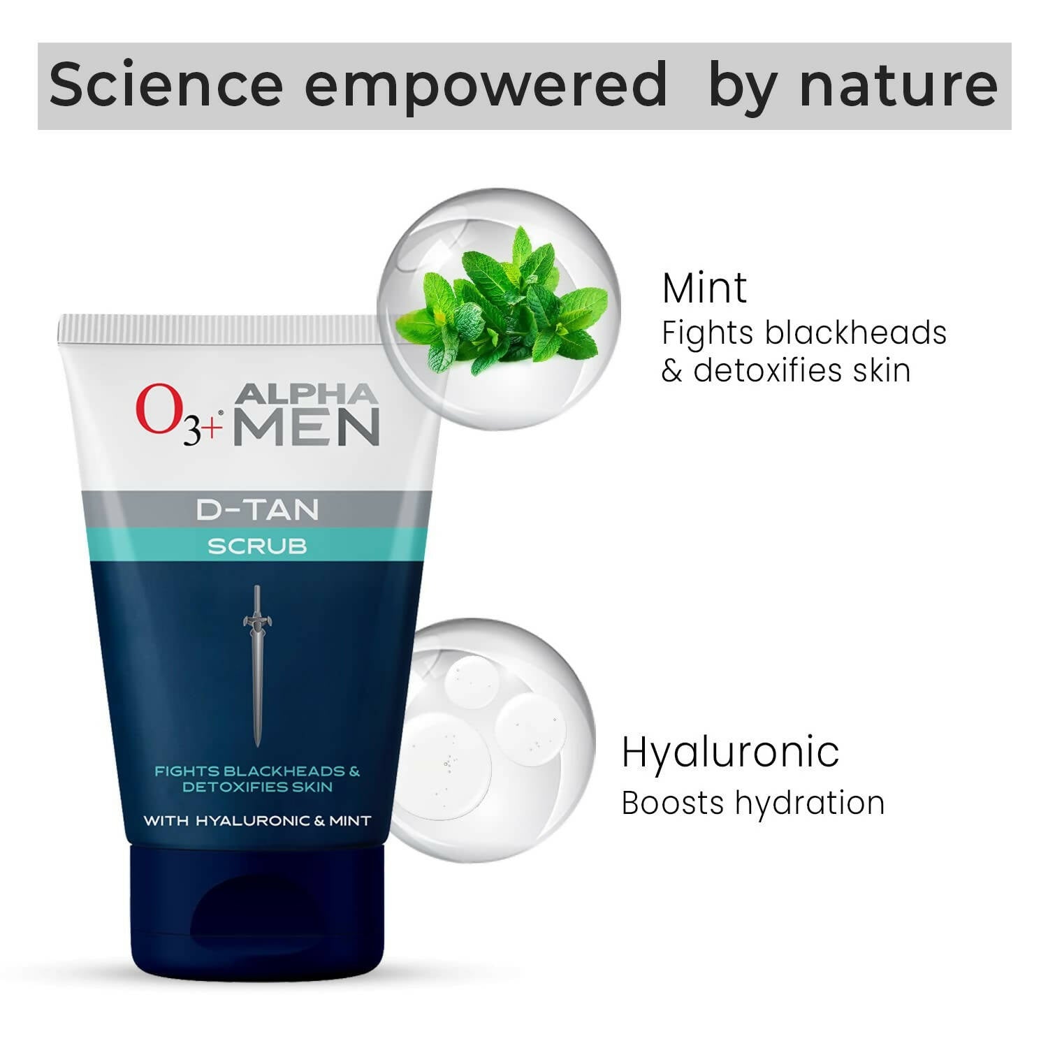 Professional O3+ Acno D-TAN Scrub With Hyaluronic & Mint - Swadesiicart