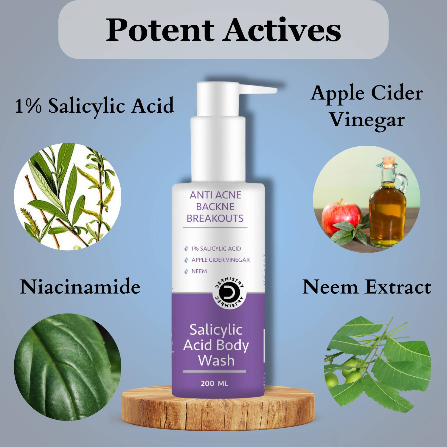 Dermistry Salicylic Acid Body Wash & Face Serum - Swadesiicart