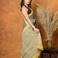 Very Much Indian Handblock Printed Cotton Saree With Natural Dyes - Black & White | Swadesiicart