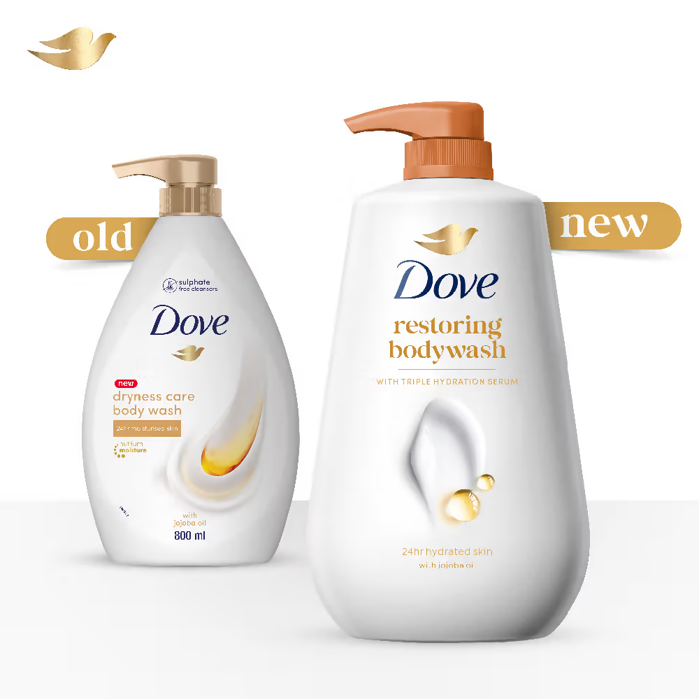 Dove Dryness Care Body Wash With Jojoba Oil - Swadesiicart
