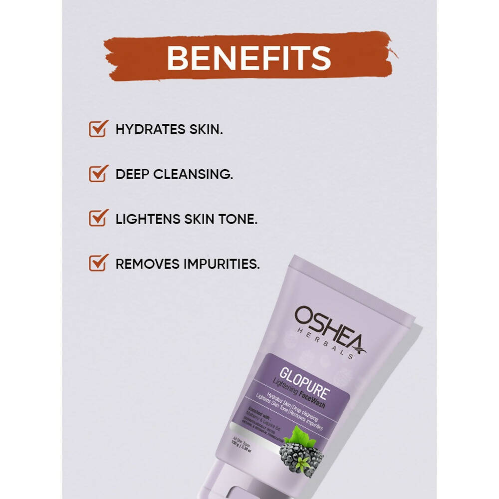 Oshea Herbals Glopure Lightening Face Wash - Swadesiicart