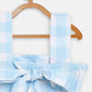 Ahalyaa Sky Blue Rayon Checked Kids Top With Skirts For Girls | Swadesiicart