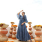 Aayaa Pure Ab Cotton Gown With Heavy Digital Print - Multi Color