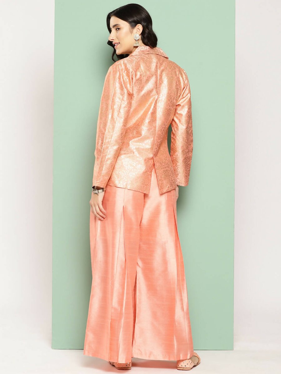 Ahalyaa Women's Traditional Wear Co-ods - Peach | Swadesiicart