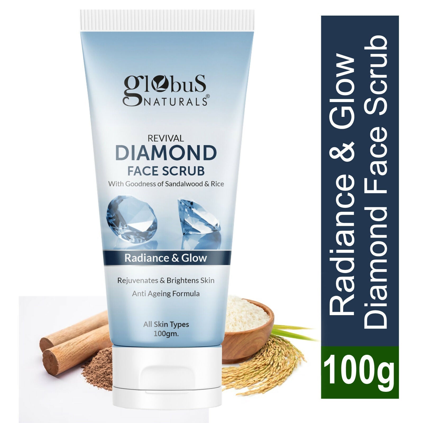 Globus Naturals Revival Diamond Face Scrub, Suitable For All Skin Types | Swadesiicart