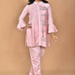 Morchari Women Hand Embroidery Co-Ords-Pink - Swadesiicart