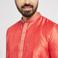 Ethnic India Red Men's Kurta Bandhani Polyester | Swadesiicart