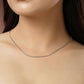 NVR Women's Set of 2 Silver & Gold Rhodium-Plated Minimal Chain | Swadesiicart