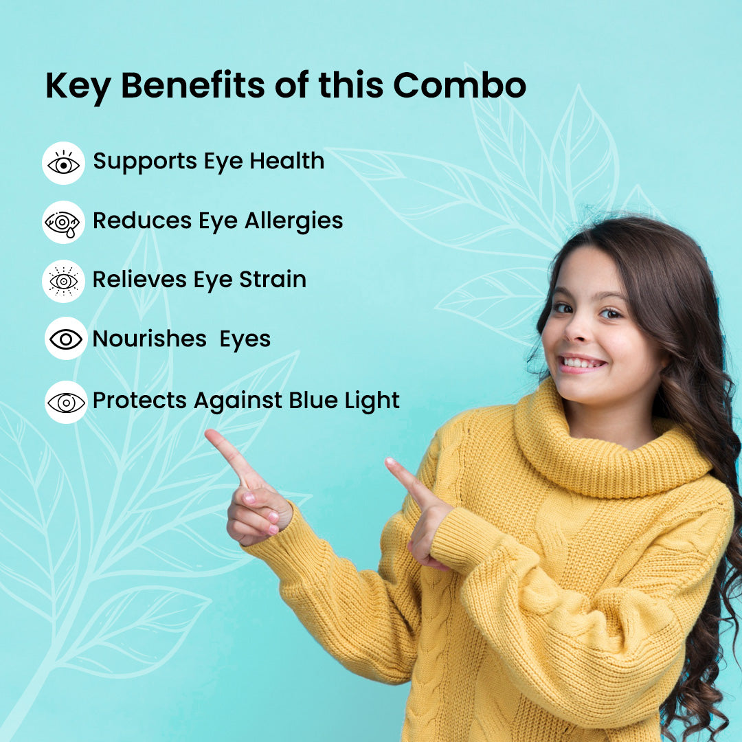 Jagat Pharma Isotine Eye Gummy (Kids) + Isotine Plain Combo: Daily Care for Healthy Eyes | Swadesiicart