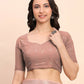 Shree Shyam Fashion Linen Cotton Brown Saree