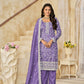 Anaita Purple Organza Crush Stitched Suit with Embroidery Work
