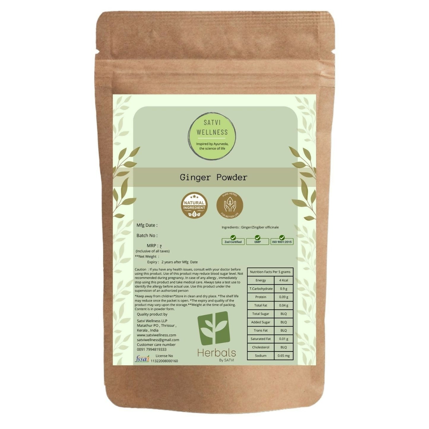 Satvi Wellness Ginger Powder - Satvi Wellness