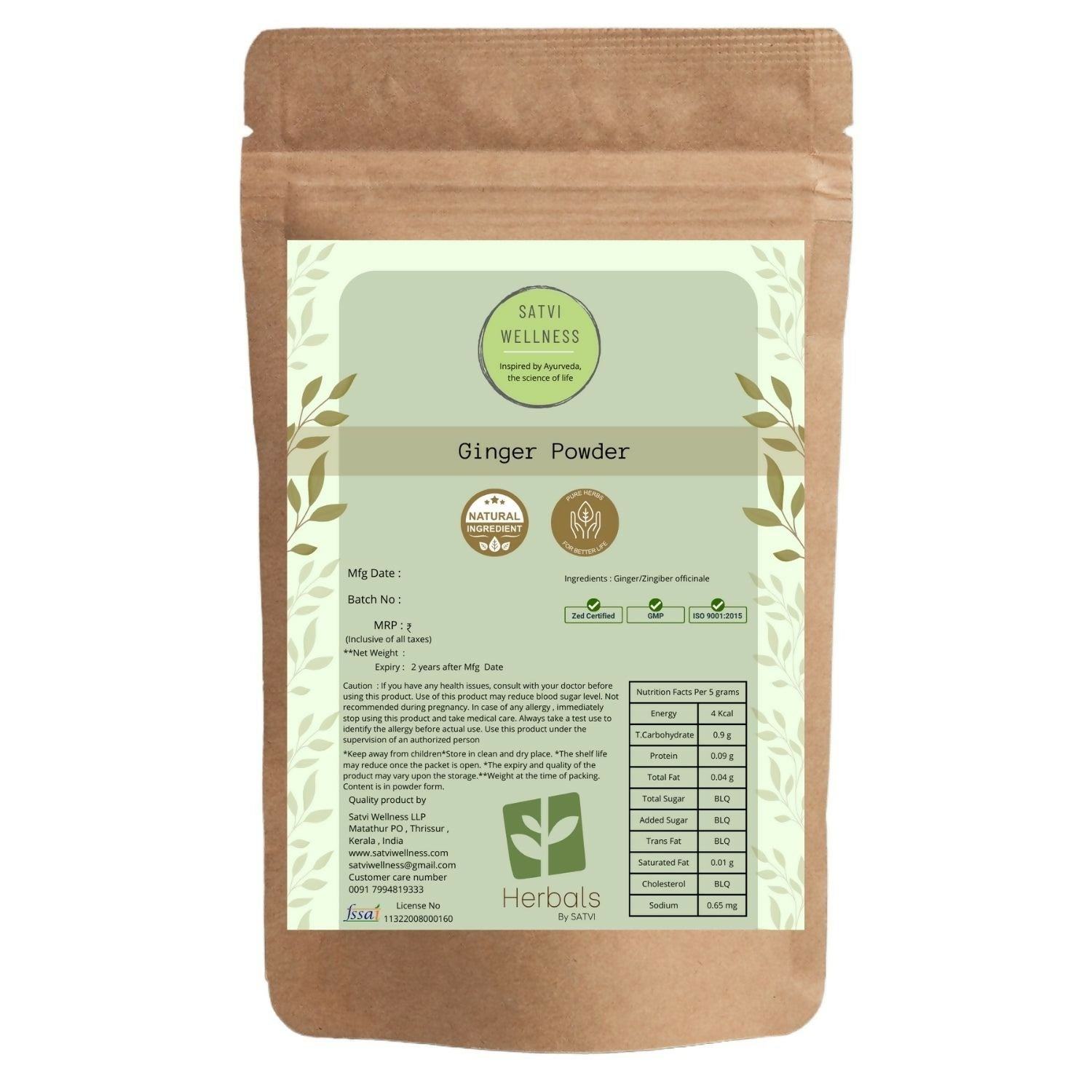 Satvi Wellness Ginger Powder - Satvi Wellness