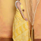 Very Much Indian Handblock Printed Cotton Saree With Natural Dyes - Yellow | Swadesiicart