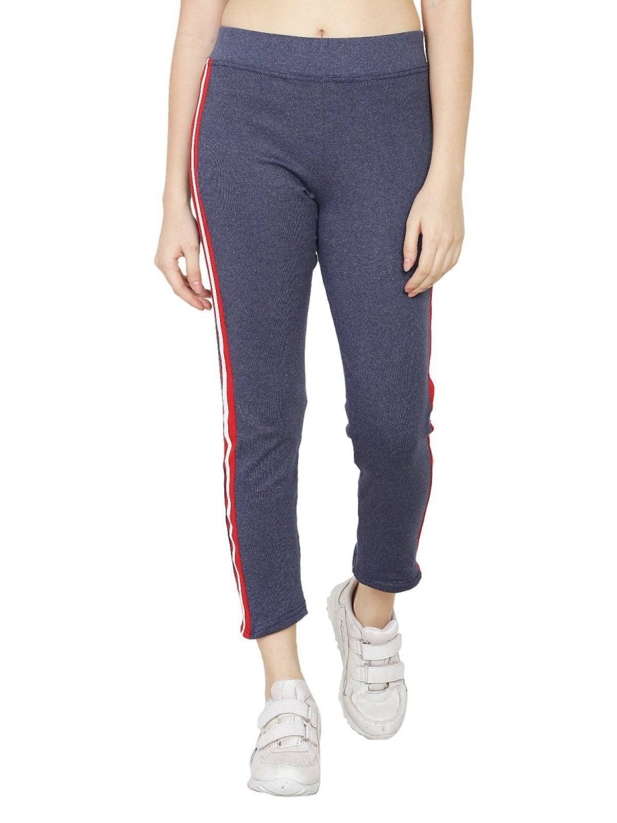 Asmaani Blue Grey Color Hosiery Lower with Two Side Pockets and tapped | Swadesiicart