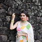 White Pure Silk Woven Design Saree with Unstitched Blouse - Hiral Fashion | Swadesiicart